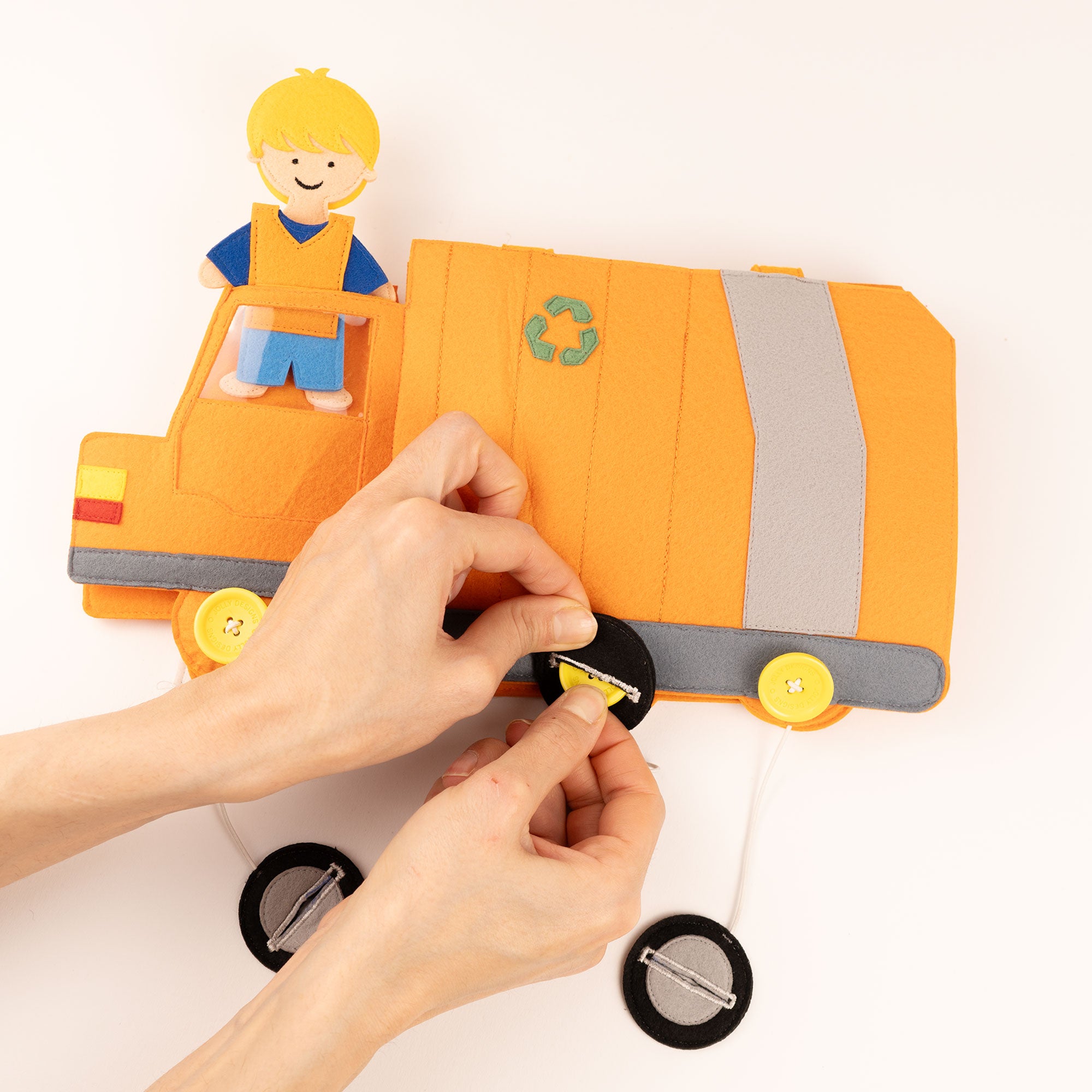 Liste de courses et camion poubelle